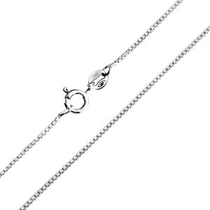 18" Sterling Silver Box Chain - Many Hearts One Beat