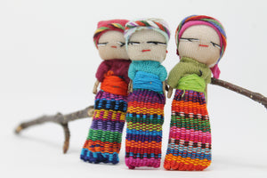 Guatemalan Worry Dolls - Set of 3 Dolls - Many Hearts One Beat