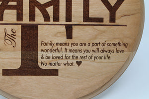 The Love of Family Plaque - Many Hearts One Beat