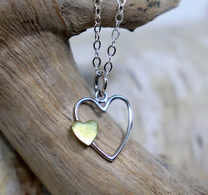 NEW! Mother and Child Heart Necklace - Many Hearts One Beat